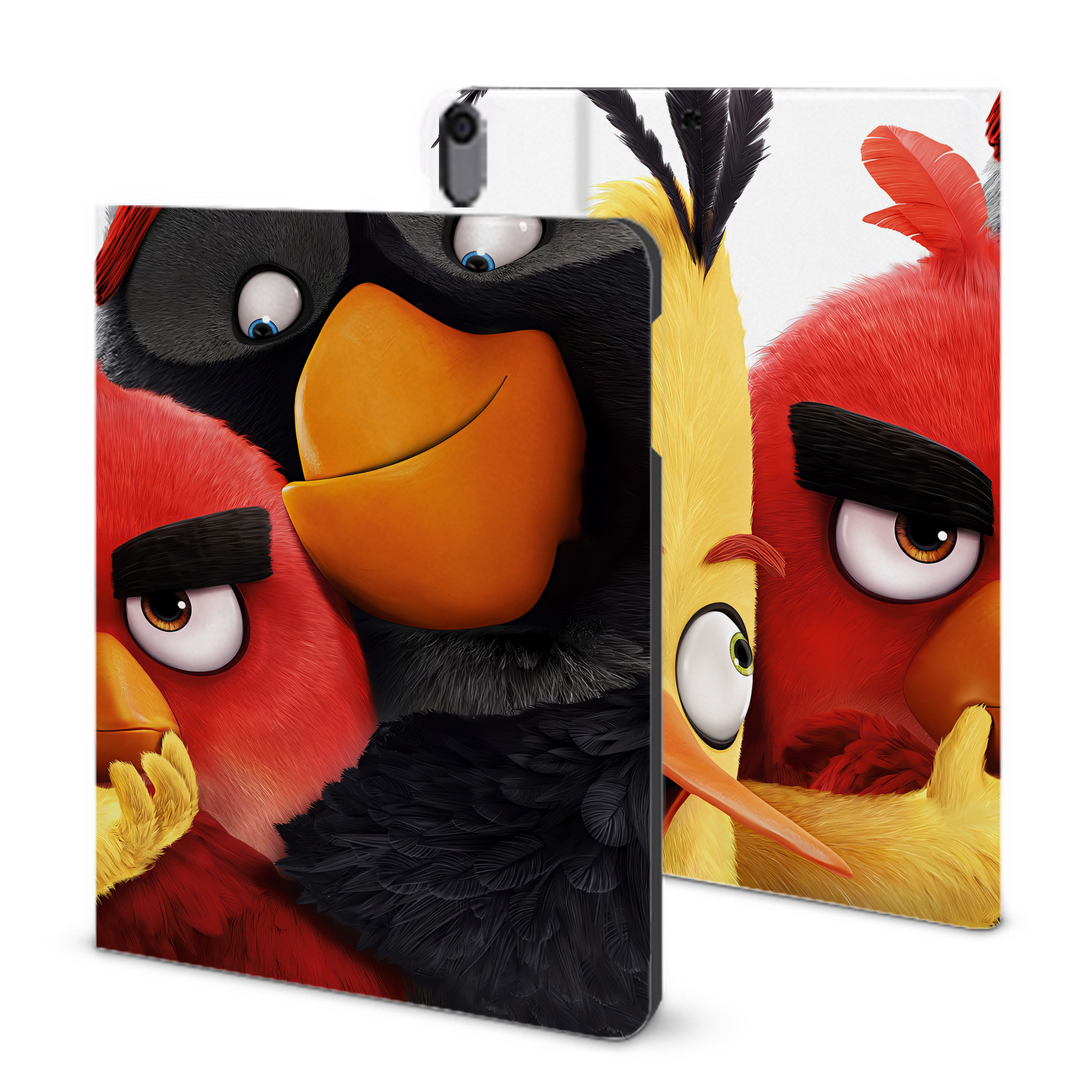 （画像用） Angry Birds アングリーバード IPad ケース ブック型 PUレザー TPU 耐衝撃 軽量 薄型 ペン収納なし 全面保護 IPad 各モデル対応